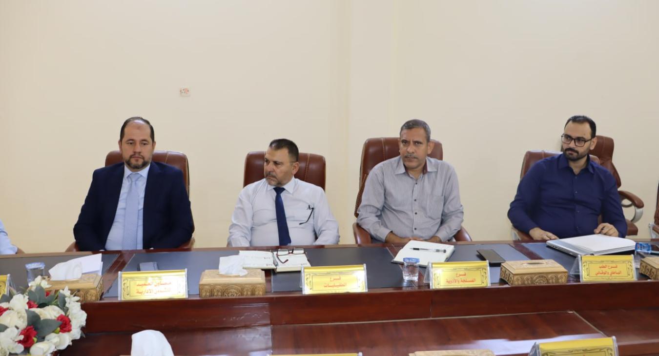 The Faculty of Veterinary Medicine held its first open council meeting for the academic year 2025-2026 on Monday, September 8, 2025, under the chairmanship of Assistant Professor Dr. Hadeel Mohammed Fayyad, with the presence of the faculty council members. The meeting focused on reviewing the academic plans for the new academic year, assigning courses to the teaching staff, and monitoring the requirements for program accreditation, ensuring the quality of education and the advancement of students’ academic 