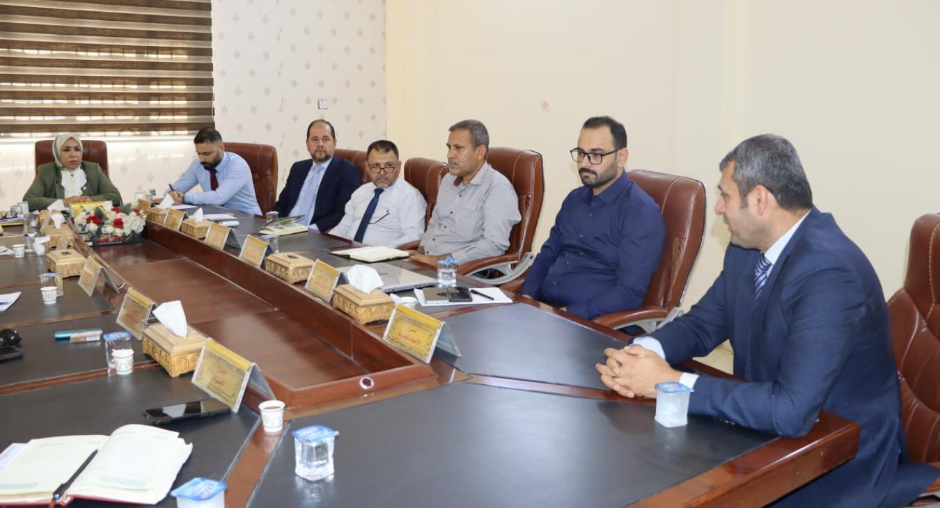 The Faculty of Veterinary Medicine held its first open council meeting for the academic year 2025-2026 on Monday, September 8, 2025, under the chairmanship of Assistant Professor Dr. Hadeel Mohammed Fayyad, with the presence of the faculty council members. The meeting focused on reviewing the academic plans for the new academic year, assigning courses to the teaching staff, and monitoring the requirements for program accreditation, ensuring the quality of education and the advancement of students’ academic 