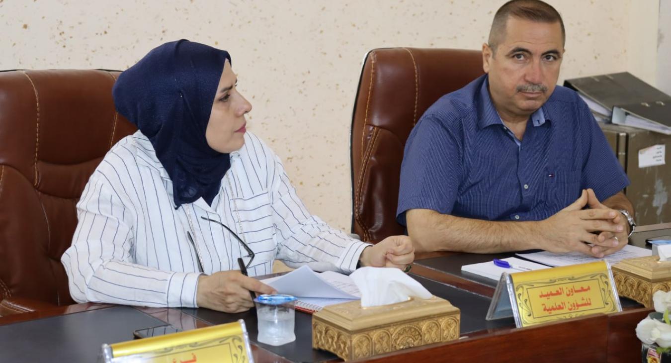 The Council of the College of Veterinary Medicine at the University of Fallujah convened its first open session – part two for the academic year 2025-2026 on Wednesday, September 17, 2025, under the chairmanship of Asst. Prof. Dr. Hadeel Mohammed Fayyadh, Dean of the College, with the attendance of the esteemed council members.  The session commenced with the discussion of several academic and scientific matters, during which the council approved the final examination results of the second round for the aca