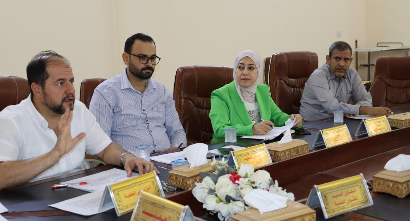 The Council of the College of Veterinary Medicine at the University of Fallujah convened its first open session – part two for the academic year 2025-2026 on Wednesday, September 17, 2025, under the chairmanship of Asst. Prof. Dr. Hadeel Mohammed Fayyadh, Dean of the College, with the attendance of the esteemed council members.  The session commenced with the discussion of several academic and scientific matters, during which the council approved the final examination results of the second round for the aca