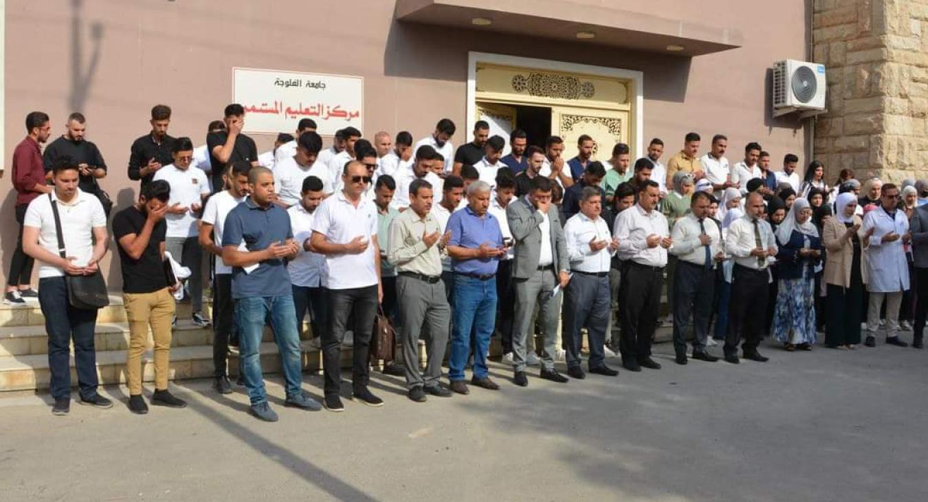 The College of Veterinary Medicine Organizes a Solidarity Stand in Support of the People of Gaza and in Solidarity with the Palestinian People.