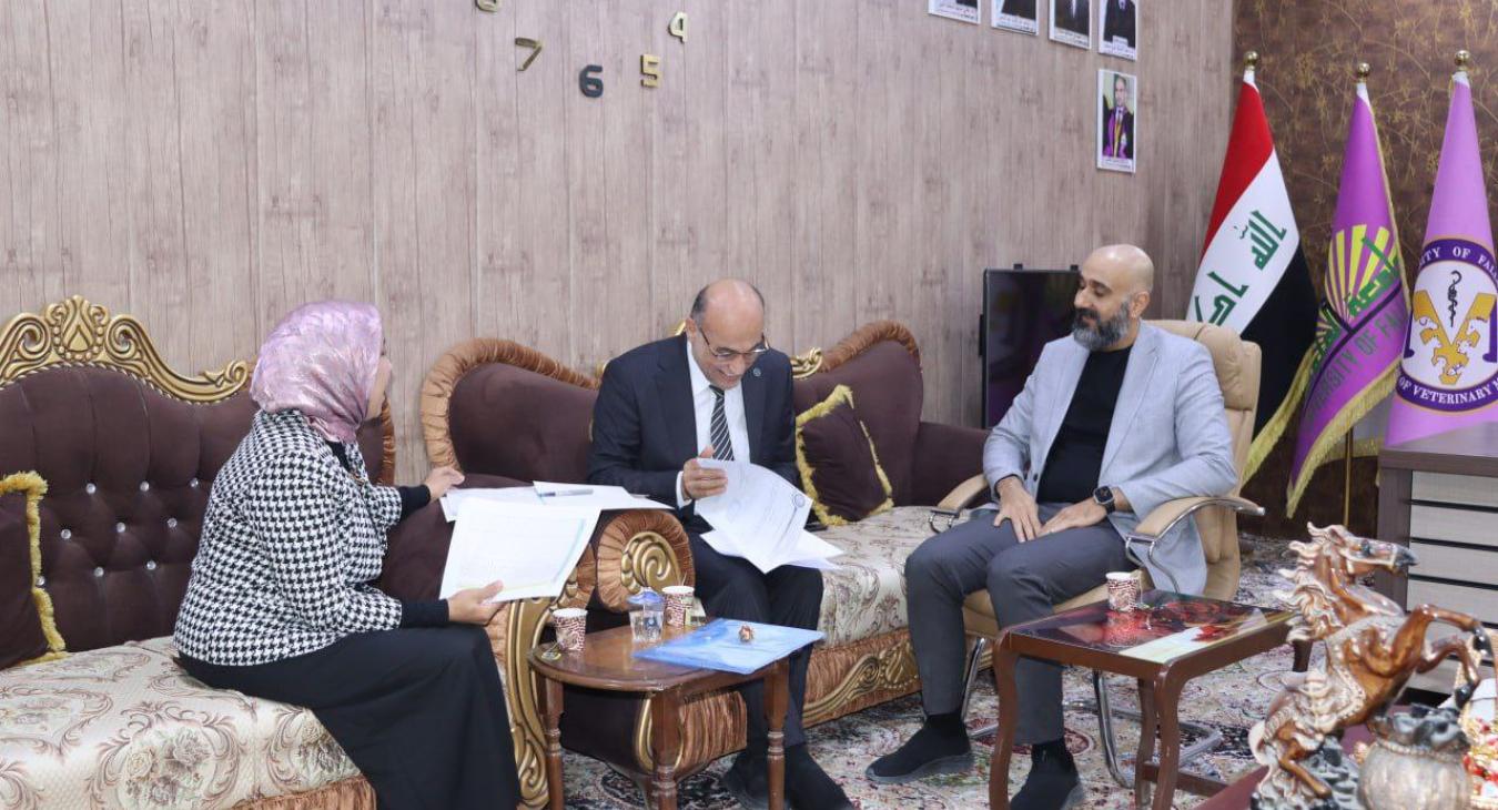 A committee from the Presidency of Fallujah University visits our college to follow up on the progress of the academic process.
