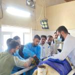 Rumenotomy in cow
